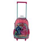 MOCHILA CON RUEDA STITCH ROSA (P)