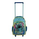 MOCHILA CON RUEDA STITCH AZUL (P)