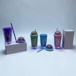 VASO CON PAJITA (CELESTE)